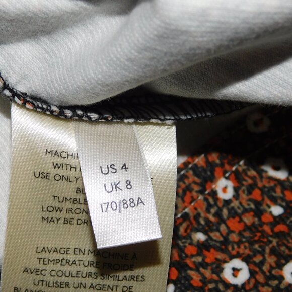 Free People Call Me Cord Mini Dress Size 4 Brown Floral - Picture 9 of 10